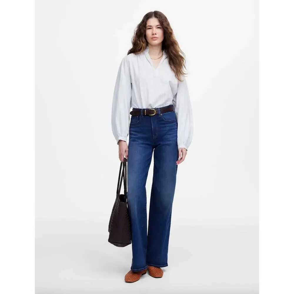 Madewell The Perfect Vintage Wide Leg Jean Pipestone Wash Blue US 27 NWT - Picture 1 of 15